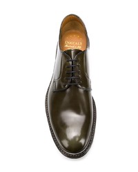 olivgrüne Leder Derby Schuhe von Doucal's