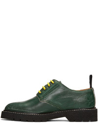 olivgrüne Leder Derby Schuhe von Maison Margiela