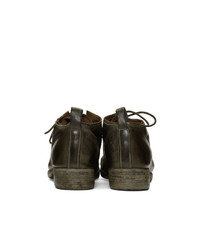 olivgrüne Leder Derby Schuhe von Boris Bidjan Saberi