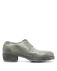 olivgrüne Leder Derby Schuhe von Guidi