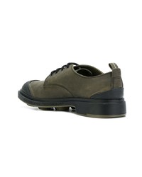 olivgrüne Leder Derby Schuhe von Pezzol 1951