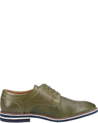 olivgrüne Leder Derby Schuhe von Salamander