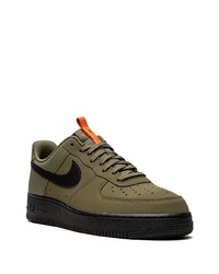 olivgrüne Leder niedrige Sneakers von Nike