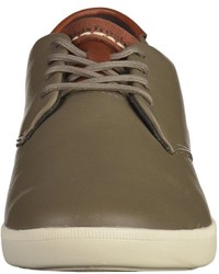 olivgrüne Leder niedrige Sneakers von Boxfresh