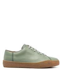 olivgrüne Leder niedrige Sneakers von Camper