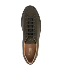 olivgrüne Leder niedrige Sneakers von Koio