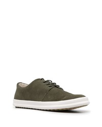 olivgrüne Leder niedrige Sneakers von Camper