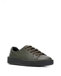 olivgrüne Leder niedrige Sneakers von Camper