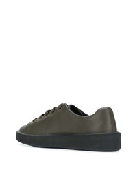 olivgrüne Leder niedrige Sneakers von Camper