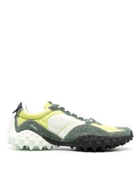 olivgrüne Leder niedrige Sneakers von Eytys