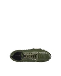 olivgrüne Leder niedrige Sneakers von GORDON & BROS