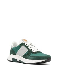 olivgrüne Leder niedrige Sneakers von Tom Ford