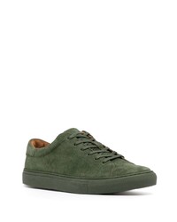 olivgrüne Leder niedrige Sneakers von Polo Ralph Lauren