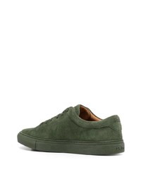 olivgrüne Leder niedrige Sneakers von Polo Ralph Lauren