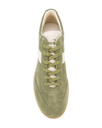 olivgrüne Leder niedrige Sneakers von Diadora