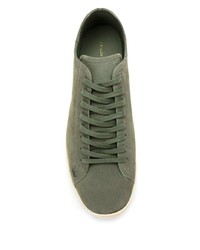 olivgrüne Leder niedrige Sneakers von OSKLEN