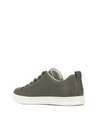 olivgrüne Leder niedrige Sneakers von Camper