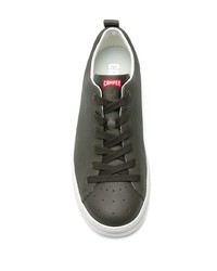 olivgrüne Leder niedrige Sneakers von Camper