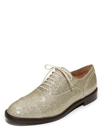 olivgrüne Leder Oxford Schuhe
