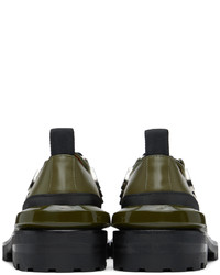 olivgrüne Leder Oxford Schuhe von Toga Virilis