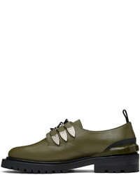 olivgrüne Leder Oxford Schuhe von Toga Virilis