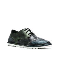 olivgrüne Leder Oxford Schuhe von Marsèll