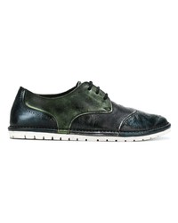 olivgrüne Leder Oxford Schuhe von Marsèll