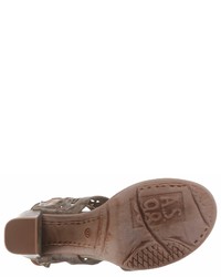 olivgrüne Leder Sandaletten von A.S.98
