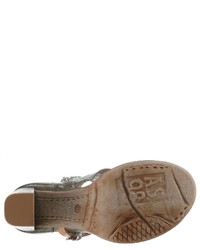 olivgrüne Leder Sandaletten von A.S.98