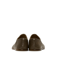 olivgrüne Leder Slipper von Maison Margiela