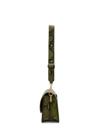 olivgrüne Leder Umhängetasche mit Schlangenmuster von 3.1 Phillip Lim