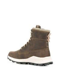 olivgrüne Lederarbeitsstiefel von Timberland