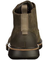 olivgrüne Lederfreizeitstiefel von Ecco