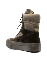 olivgrüne Lederfreizeitstiefel von VISVIM