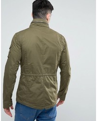 olivgrüne Lederjacke von Schott