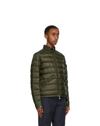 olivgrüne leichte Daunenjacke von Moncler