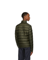 olivgrüne leichte Daunenjacke von Moncler