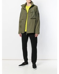 olivgrüne Militärjacke von Stone Island