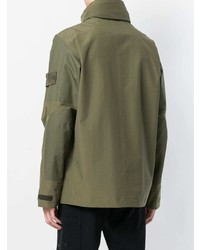 olivgrüne Militärjacke von Stone Island