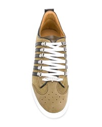 olivgrüne niedrige Sneakers von DSQUARED2