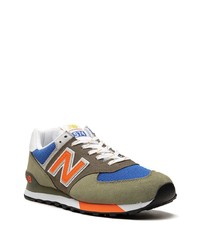 olivgrüne niedrige Sneakers von New Balance