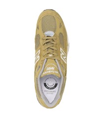 olivgrüne niedrige Sneakers von New Balance