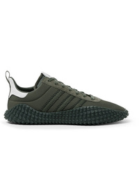 olivgrüne niedrige Sneakers von adidas Consortium