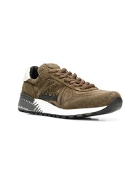 olivgrüne niedrige Sneakers von Premiata