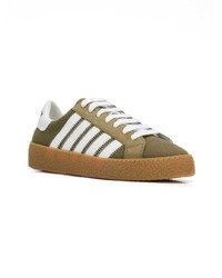 olivgrüne niedrige Sneakers von DSQUARED2