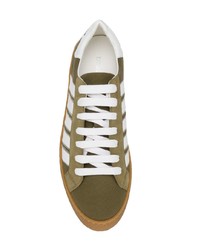 olivgrüne niedrige Sneakers von DSQUARED2