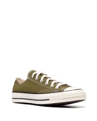 olivgrüne niedrige Sneakers von Converse