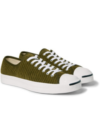 olivgrüne niedrige Sneakers von Converse