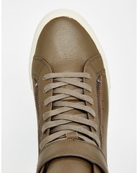 olivgrüne niedrige Sneakers von Aldo