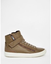 olivgrüne niedrige Sneakers von Aldo